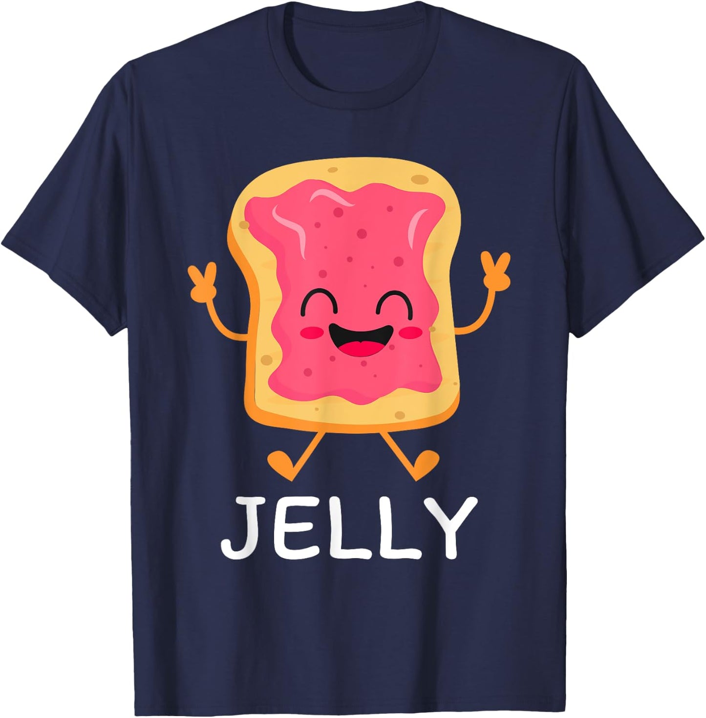 Couple Peanut Butter and Jelly Costume Halloween Matching T-Shirt - T-Shirt | Navy