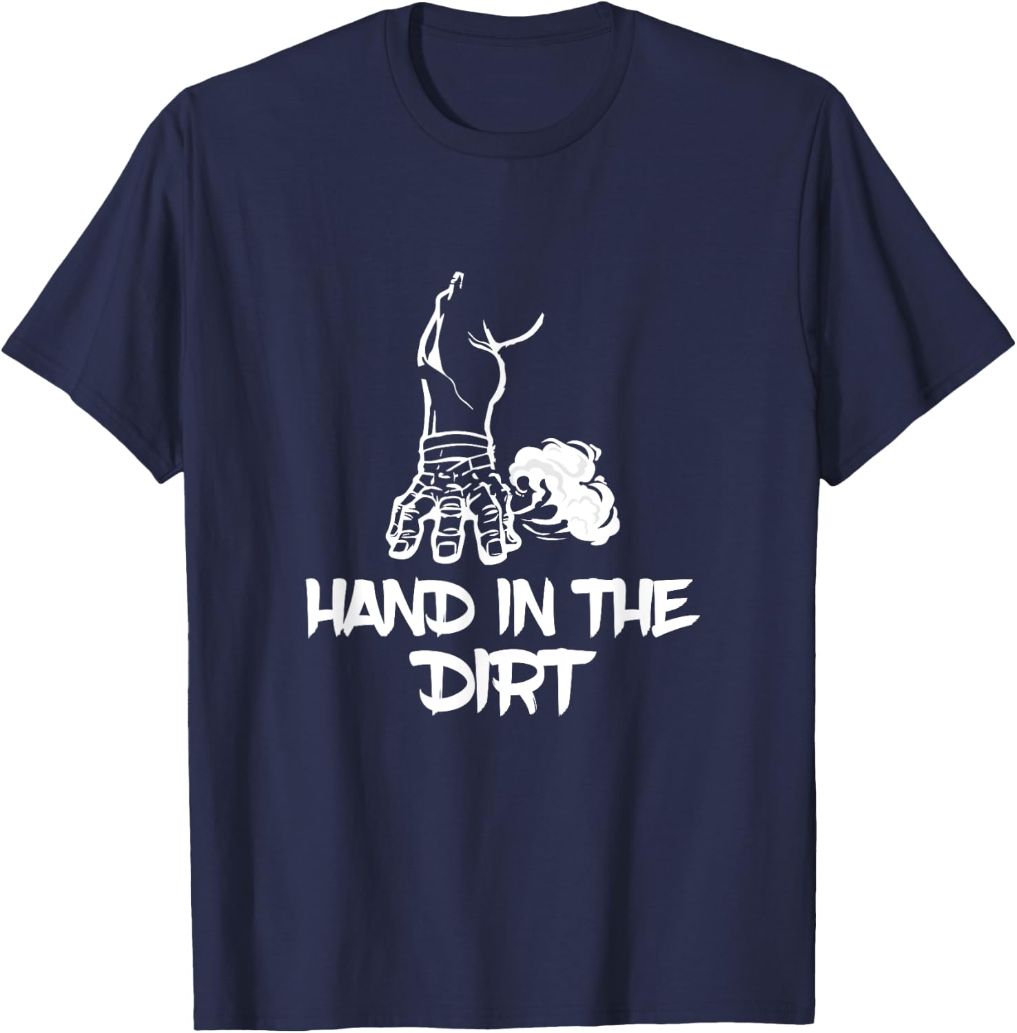 Hand In The Dirt American Football Defensive Line Lineman T-Shirt - T-Shirt | Navy