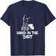 Hand In The Dirt American Football Defensive Line Lineman T-Shirt - T-Shirt | Navy