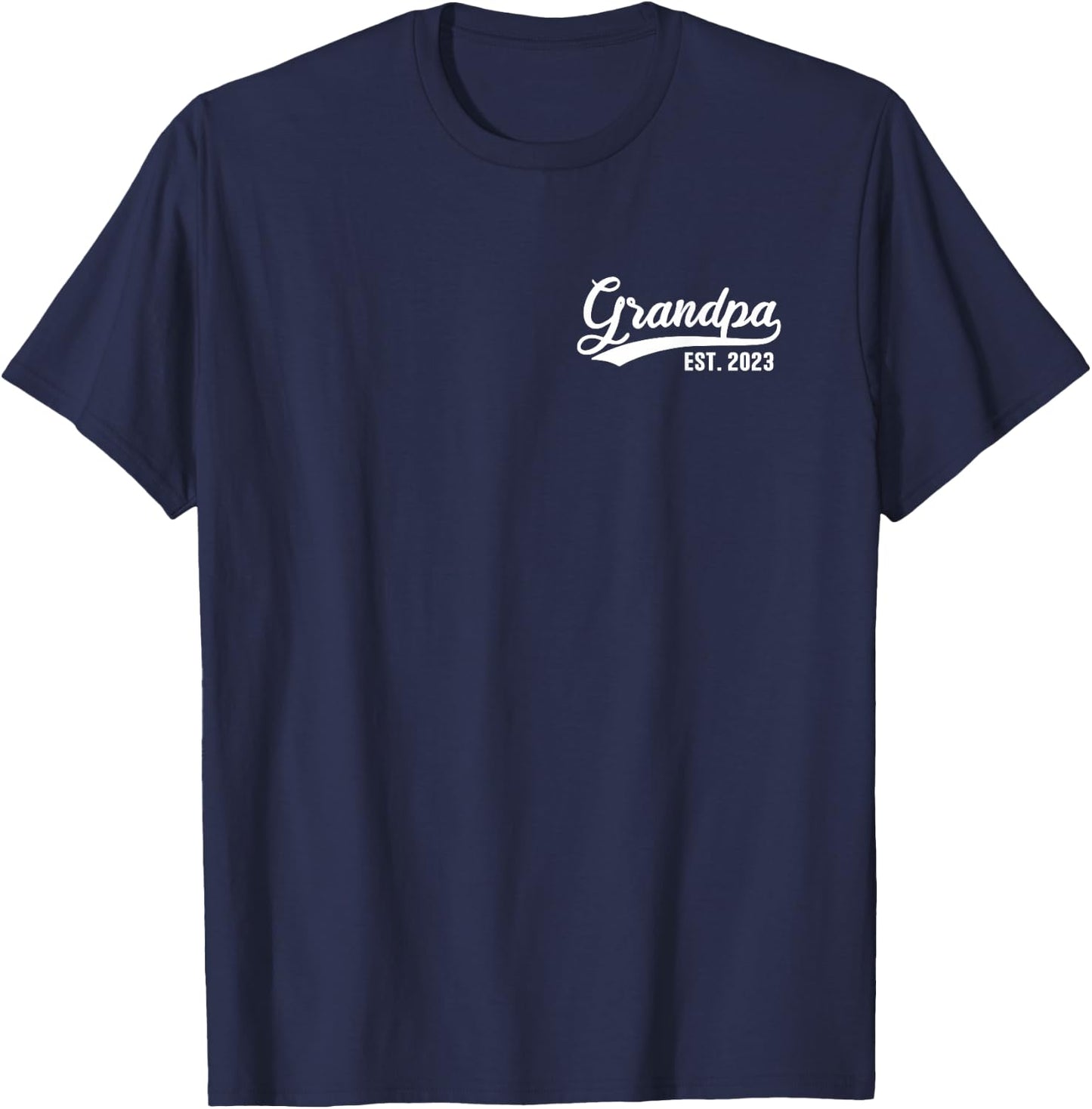 Grandpa 2023 Grandfather Est. 2023 Grandpa Est 2023 T-Shirt - T-Shirt | Navy
