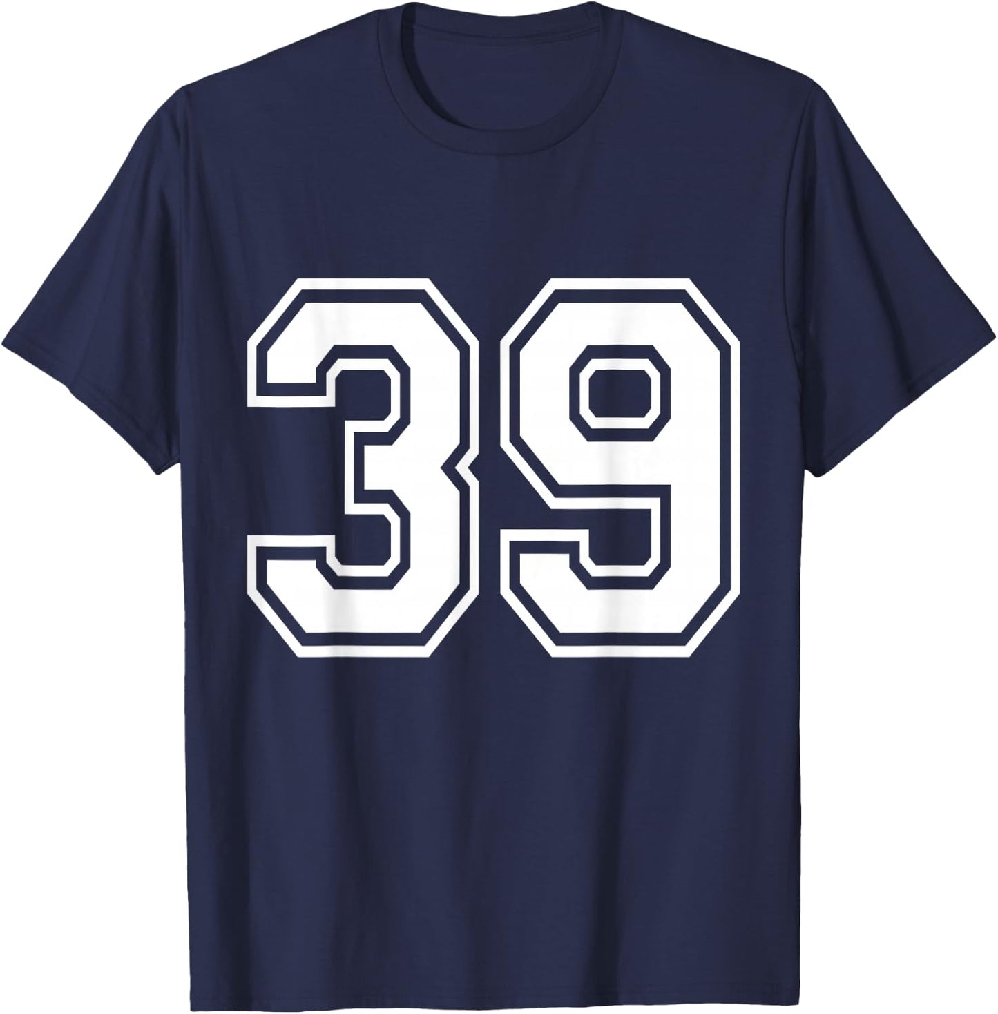Number 39 Varsity Sports Team Jersey 39th Birthday 39 Years T-Shirt - T-Shirt | Navy