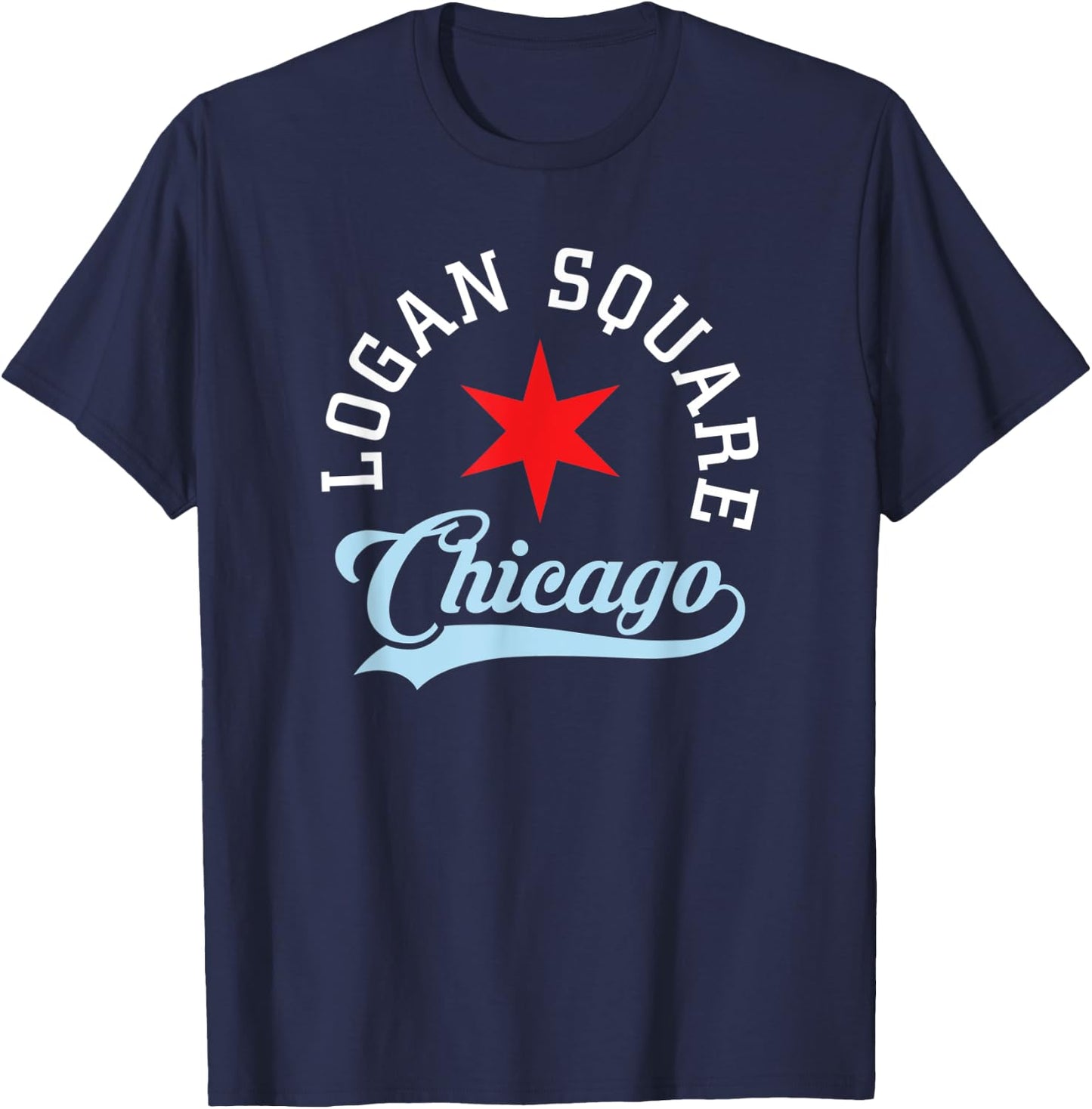 Logan Square Chicago T-Shirt - T-Shirt | Navy
