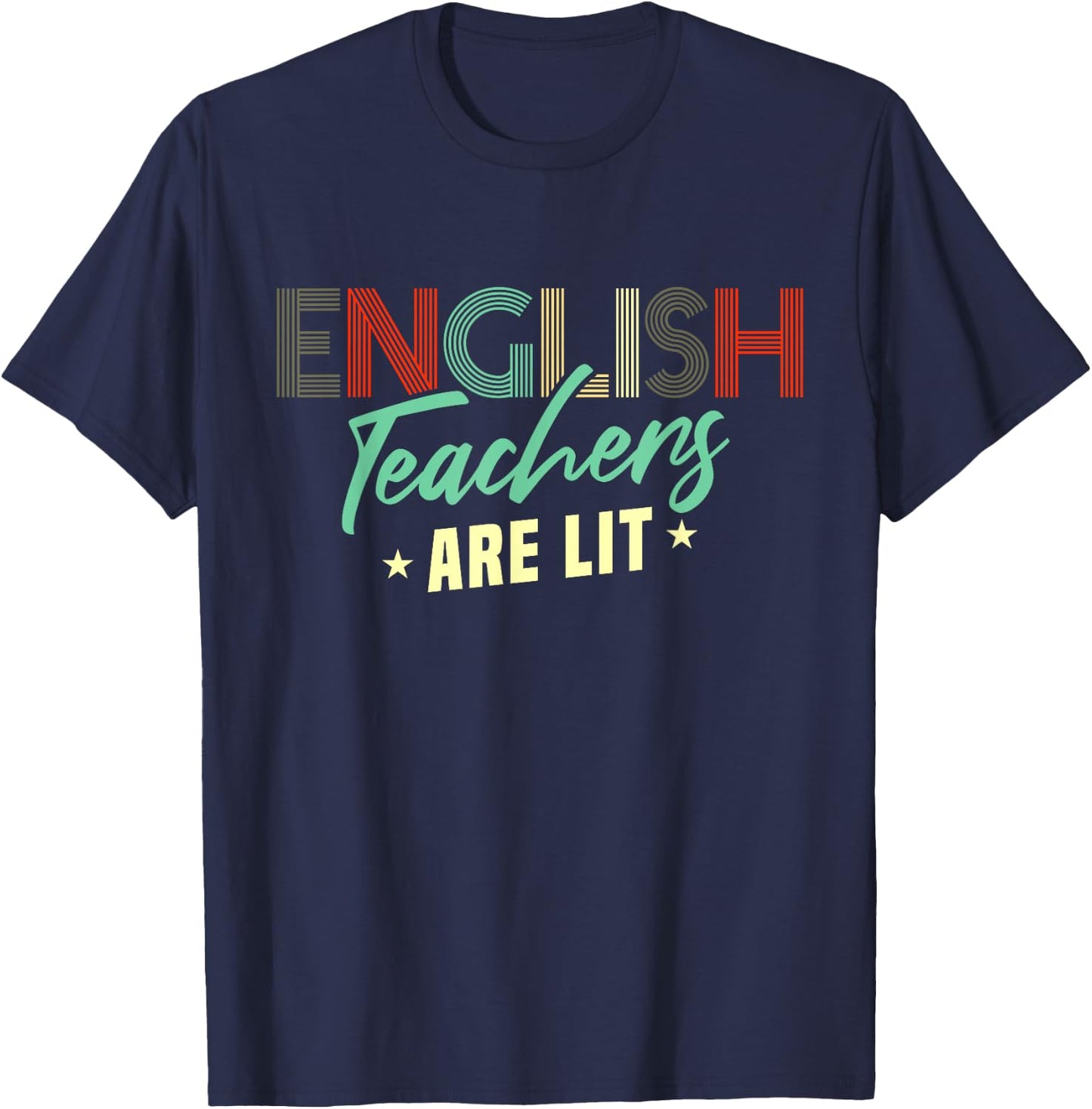 Funny English Teacher School Teaching T-Shirt - T-Shirt | Navy