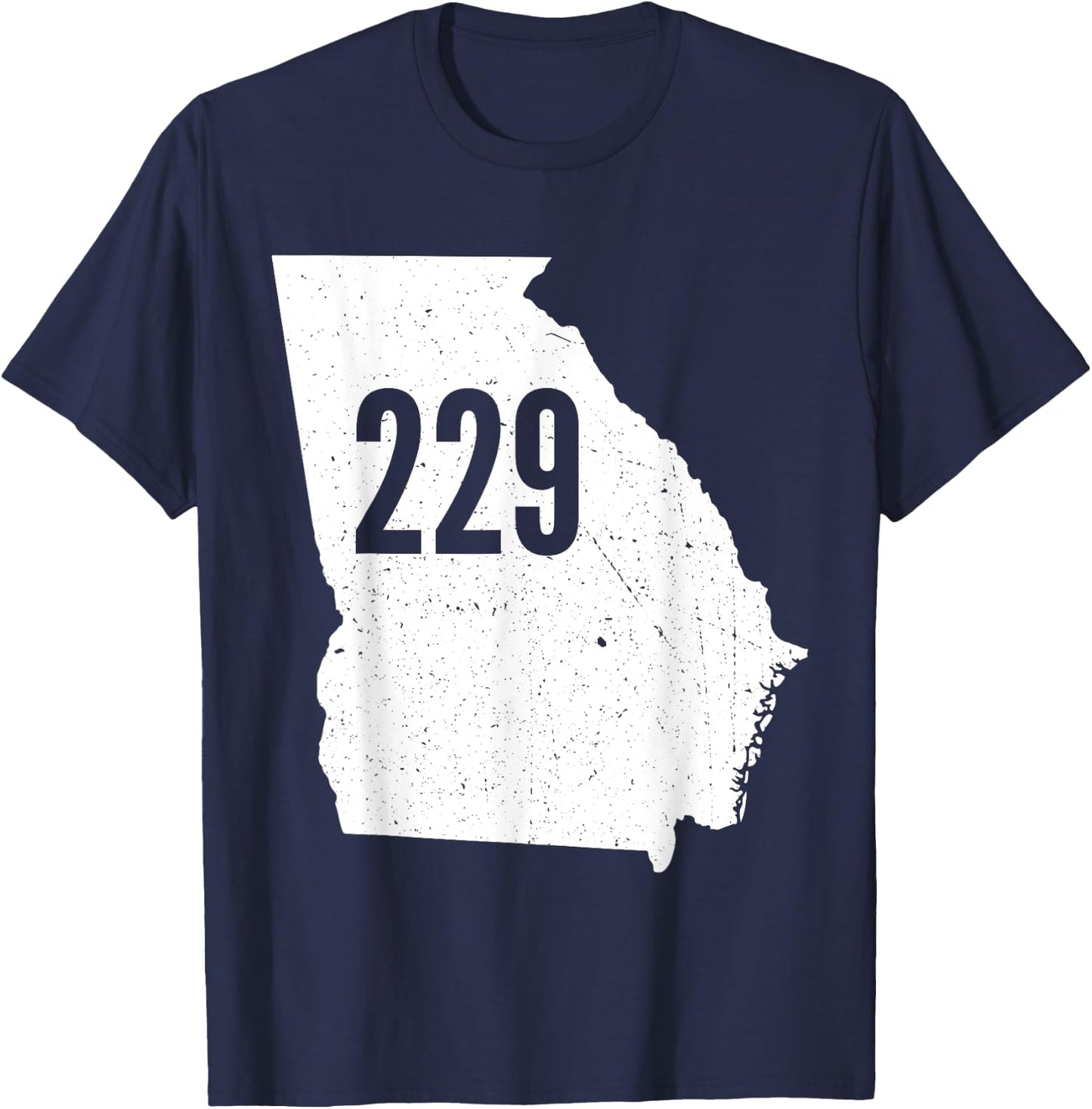 229 Georgia Area Code Outline State Southern Pride T-Shirt - T-Shirt | Navy