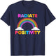 Radiate Positivity Shirt meditation & Inspirational Yoga T-Shirt - T-Shirt | Navy