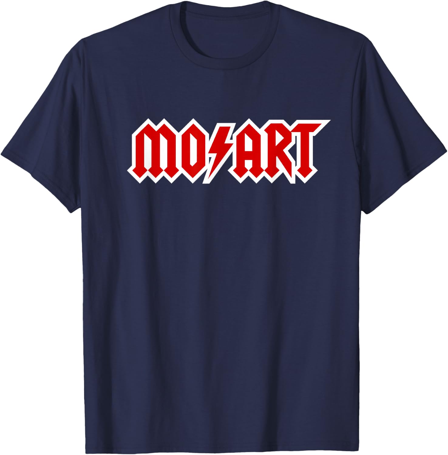 Classical music Wolfgang Amadeus Mozart music Hard Rock logo T-Shirt - T-Shirt | Navy