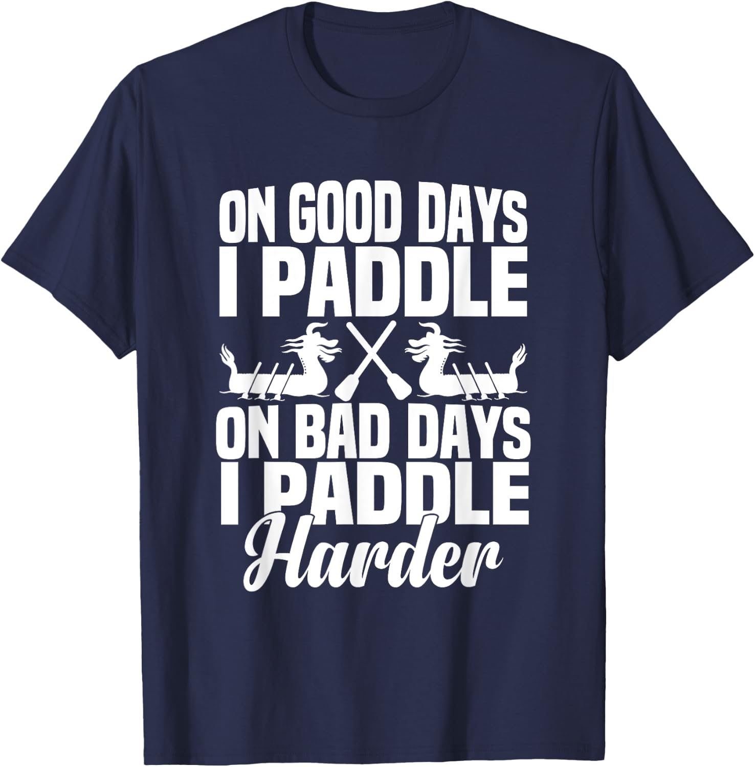 Dragon Boat Paddle Racing Team Kit for Dragon Boat Racing T-Shirt - T-Shirt | Navy