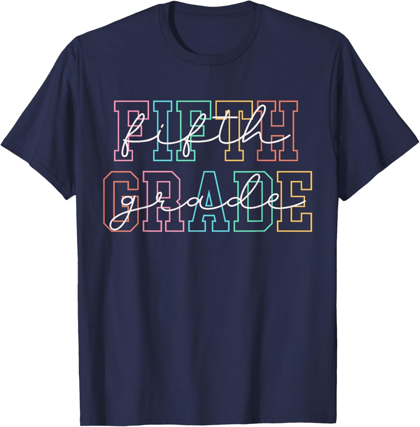 Fifth Grade Teacher Girls Boys Back To School 5th Grade T-Shirt - T-Shirt | Navy