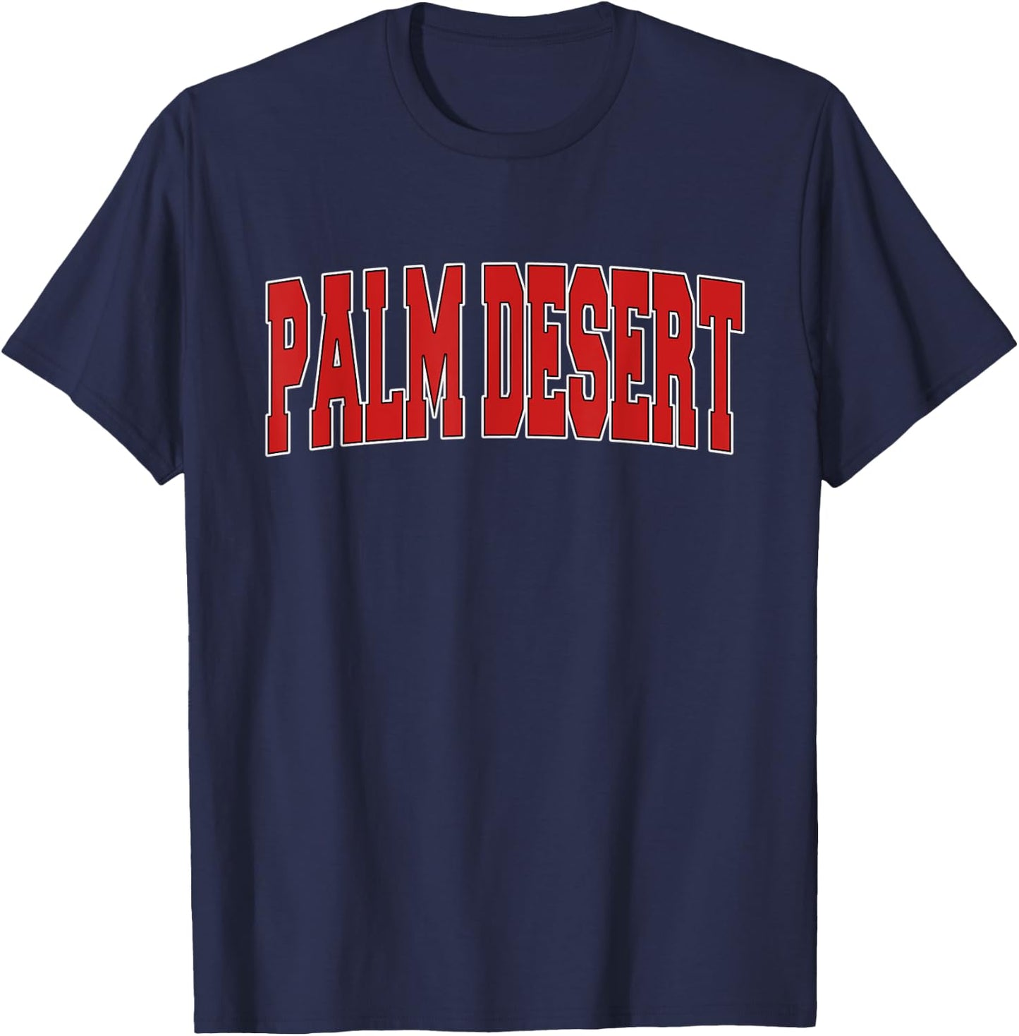 PALM DESERT CA CALIFORNIA Varsity Style USA Vintage Sports T-Shirt - T-Shirt | Navy