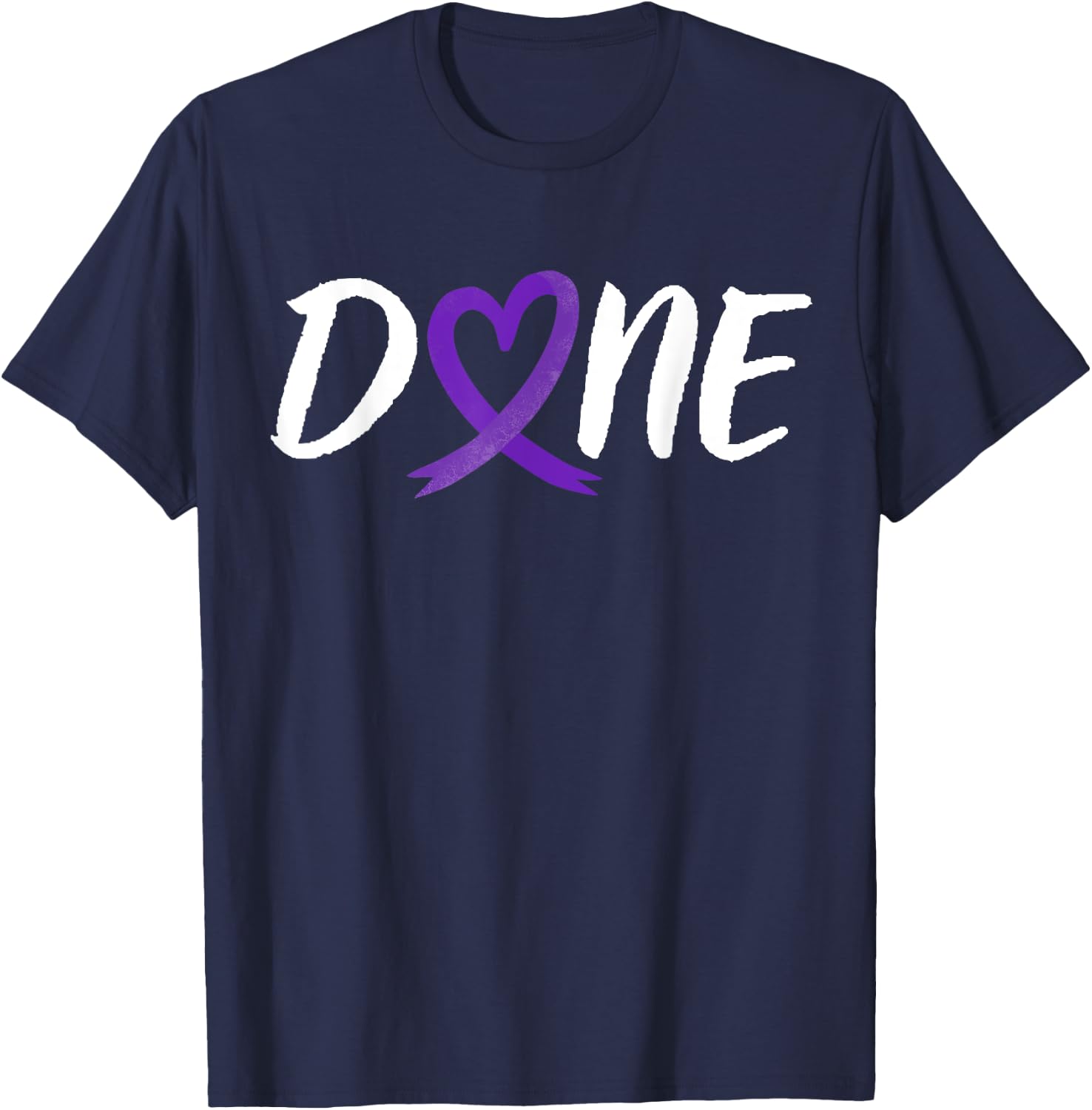 Done Last Day Of Radiation Chemo Leiomyosarcoma Cancer Heart T-Shirt - T-Shirt | Navy