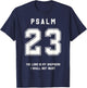 Psalm 23 Bible Verse Team Sports Jersey Christian T-Shirt - T-Shirt | Navy