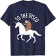 Sloth Riding Unicorn To The Disco Funny T-Shirt - T-Shirt | Navy