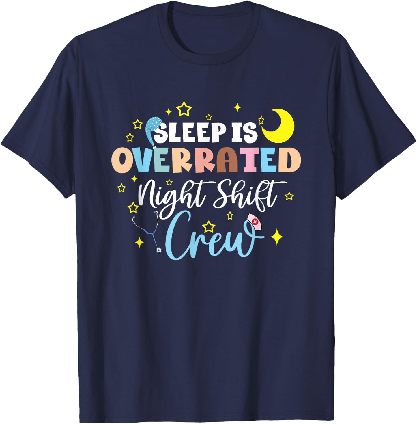 Nurse Hospital Helper Tool Lifesavers Nursing Night Shift T-Shirt - T-Shirt | Navy