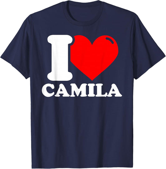 I Love Camila T-Shirt - T-Shirt | Navy