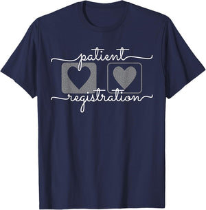 Patient Registration ER Registrar Emergency Department Nurse , Small, Black T-Shirt - T-Shirt | Navy