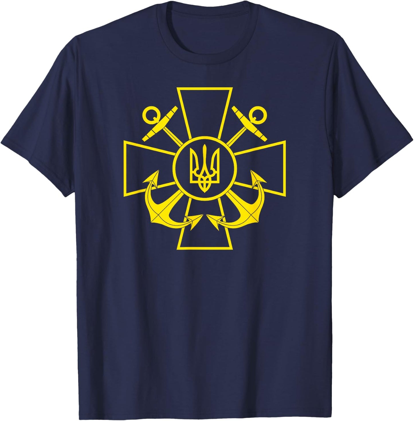 Ukrainian Navy Emblem Ukraine Navy Armed Forces T-Shirt - T-Shirt | Navy