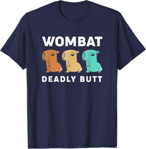 Wombat Deadly Butt Retro Funny Twerking Wombats T-Shirt - T-Shirt | Navy