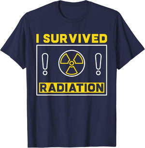 Cancer Awareness Month - I Survived Radiation Funny T-Shirt - T-Shirt | Navy