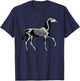 Horse Skeleton Halloween Skeletal Anatomy T-Shirt - T-Shirt | Navy
