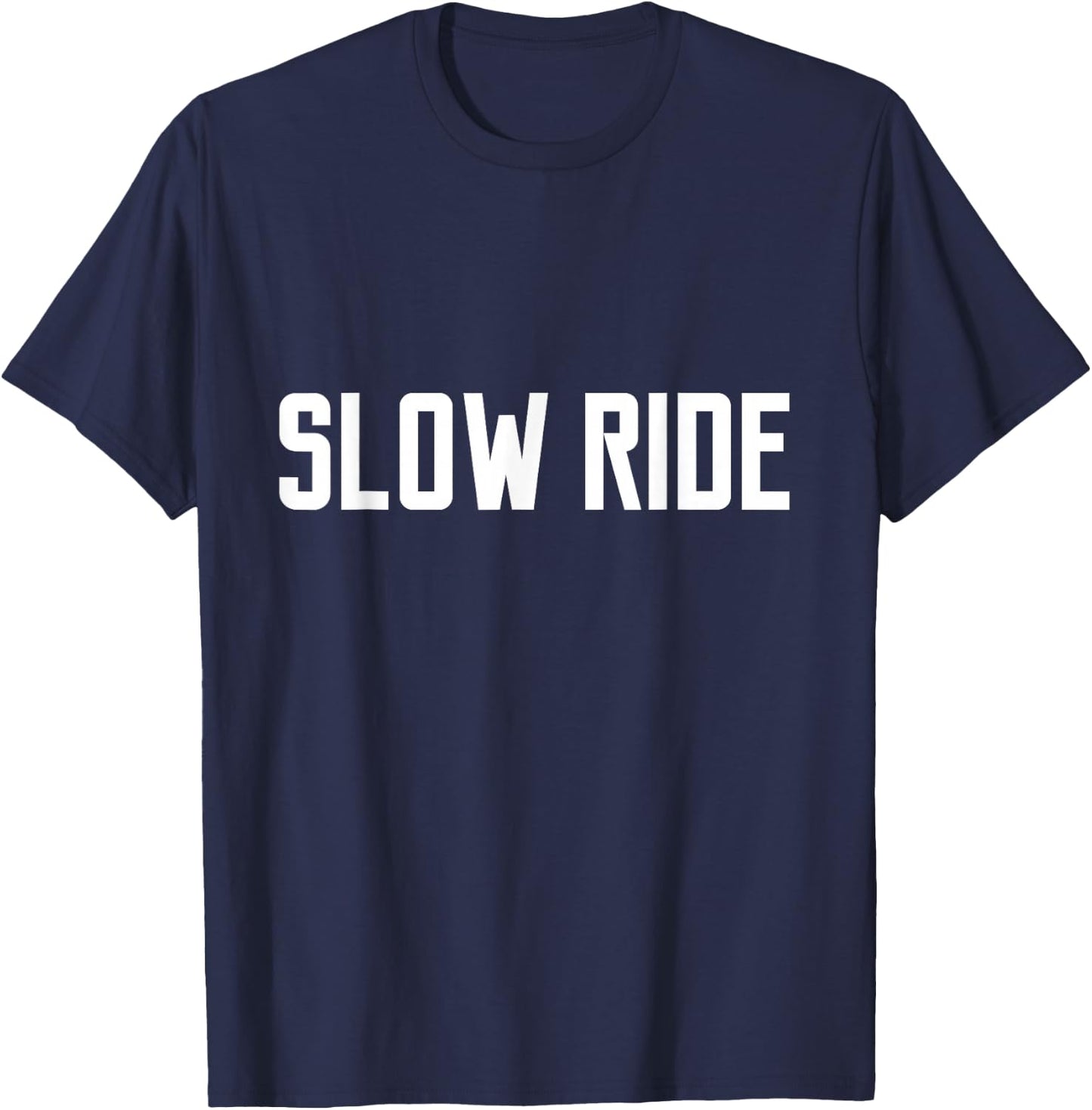 Slow ride Men Bike Rock n Roll Boy Live Fast Long T Shirt T-Shirt - T-Shirt | Navy