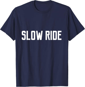 Slow ride Men Bike Rock n Roll Boy Live Fast Long T Shirt T-Shirt - T-Shirt | Navy