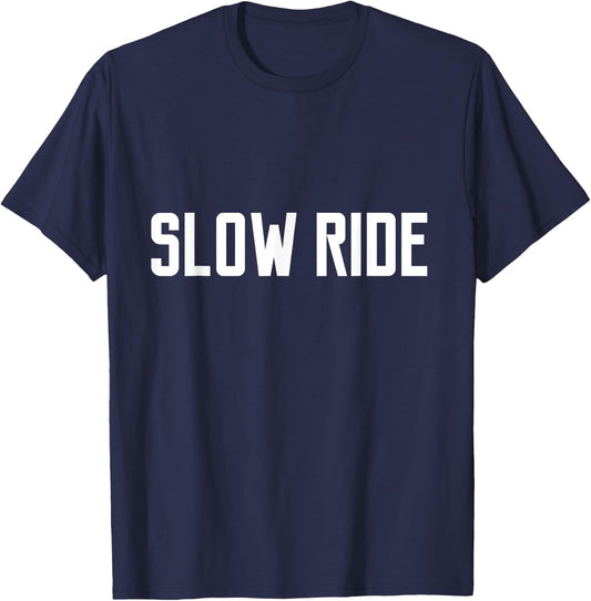 Slow ride Men Bike Rock n Roll Boy Live Fast Long T Shirt T-Shirt - T-Shirt | Navy