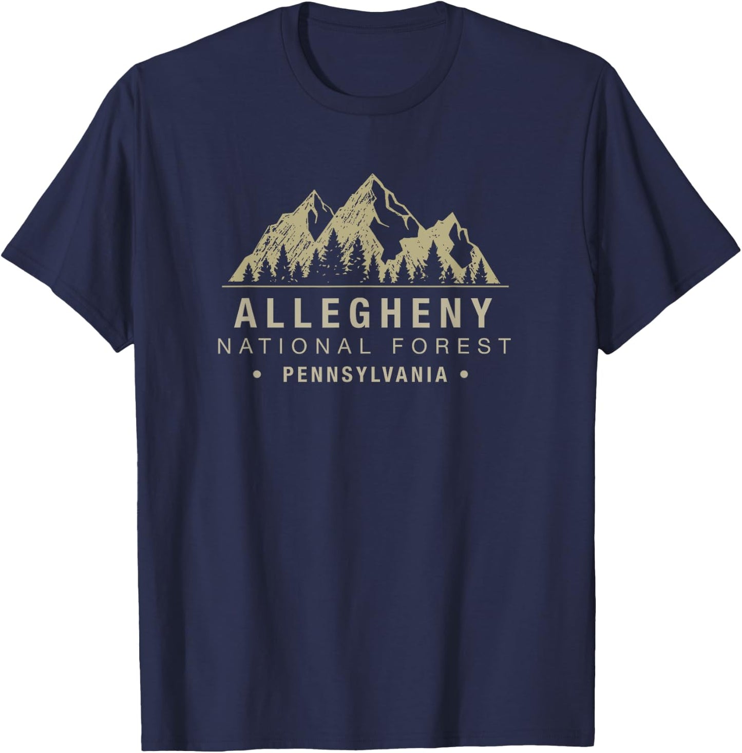 Pennsylvania Souvenir Allegheny National Forest T-Shirt - T-Shirt | Navy