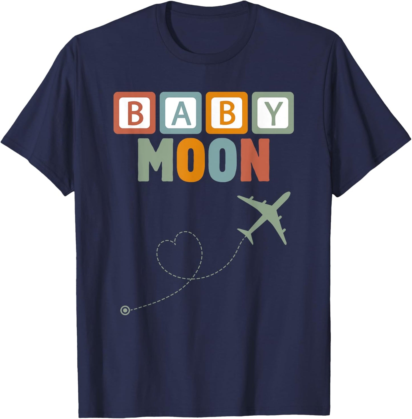 Cute Fun Babymoon Expectant Parents Trip Pregnancy Newborn T-Shirt - T-Shirt | Navy