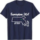Framingham MA 01701 MASS Massachusetts State Map Souvenir T-Shirt - T-Shirt | Navy