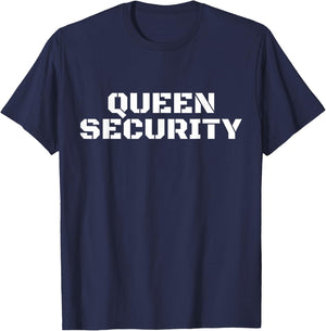 Dad Costume Daughter Halloween Queen Security T-Shirt - T-Shirt | Navy