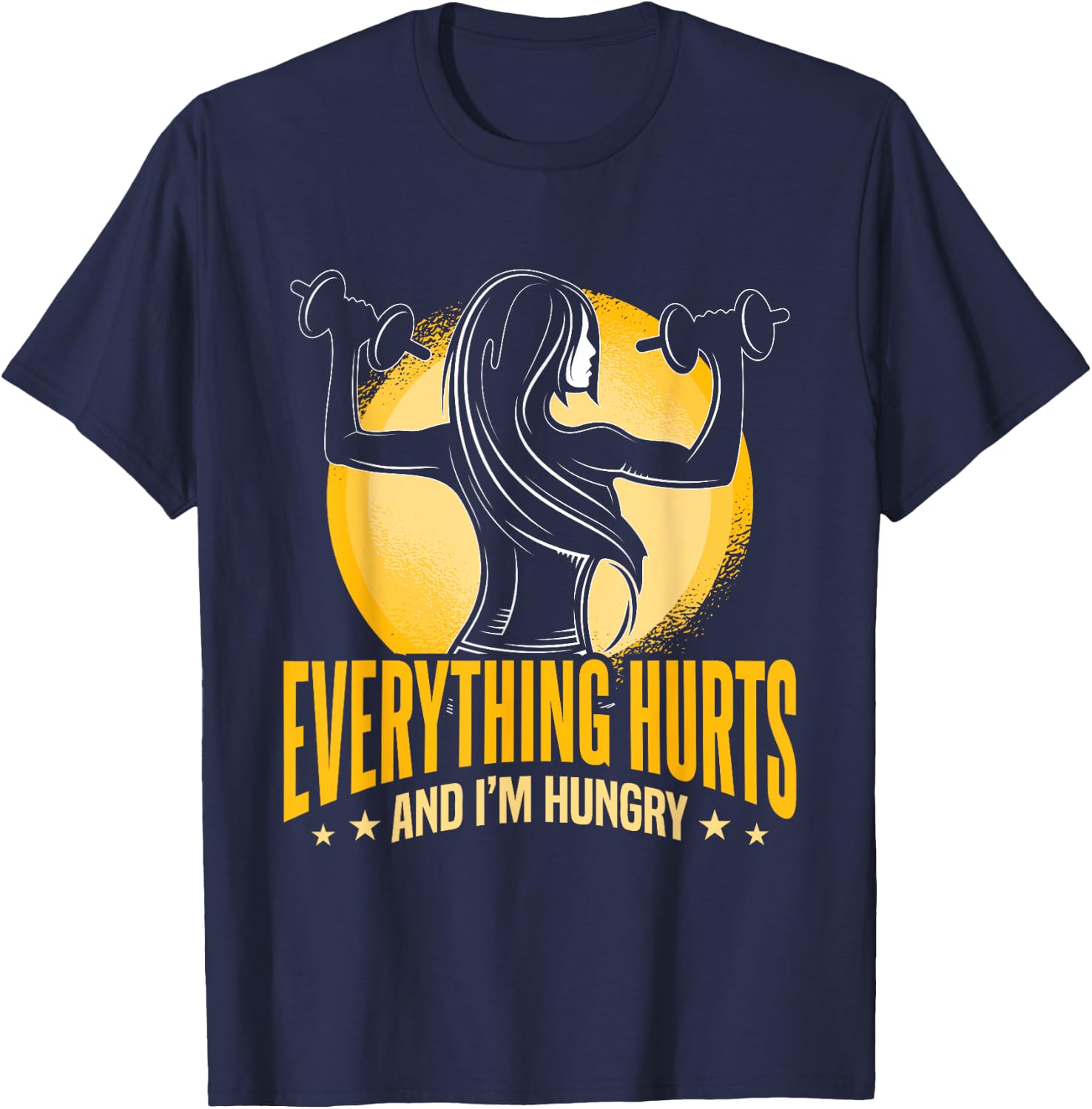 Workout Women Fitness I'm Just Here For The Playlist T-Shirt - T-Shirt | Navy