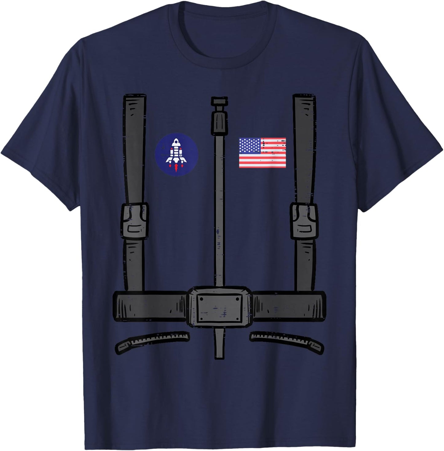 US Astronaut Costume Space Suit Galaxy Men Women Boys Kids T-Shirt - T-Shirt | Navy