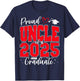 Proud Uncle of a Class of 2025 Graduate Senior Graduation T-Shirt - T-Shirt | Navy
