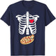 Halloween Skeleton Pregnancy Pizza Xray Dad To Be T-Shirt - T-Shirt | Navy
