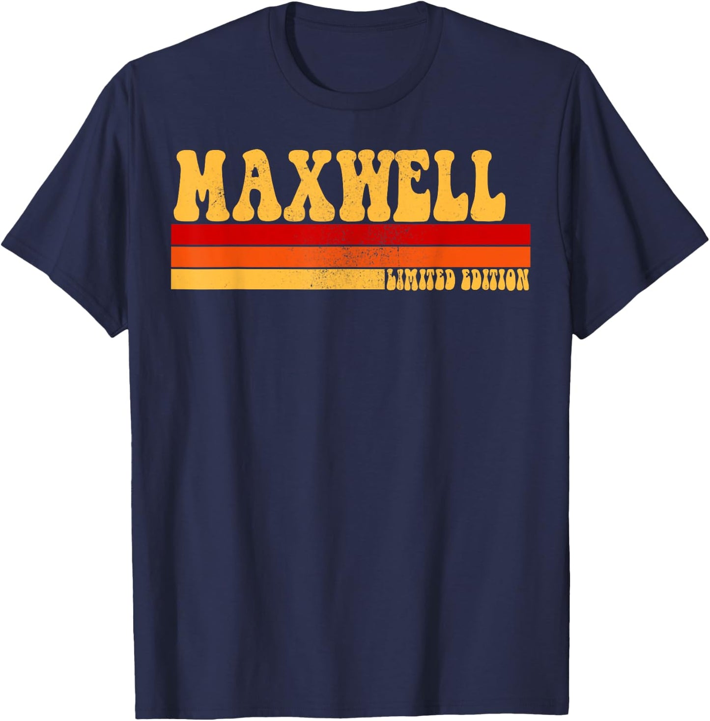 MAXWELL Name Personalized Idea Men Retro Vintage MAXWELL T-Shirt - T-Shirt | Navy