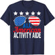 All American Activity Aide USA Flag Sunglasses 4th of July Men T-Shirt - T-Shirt | Navy