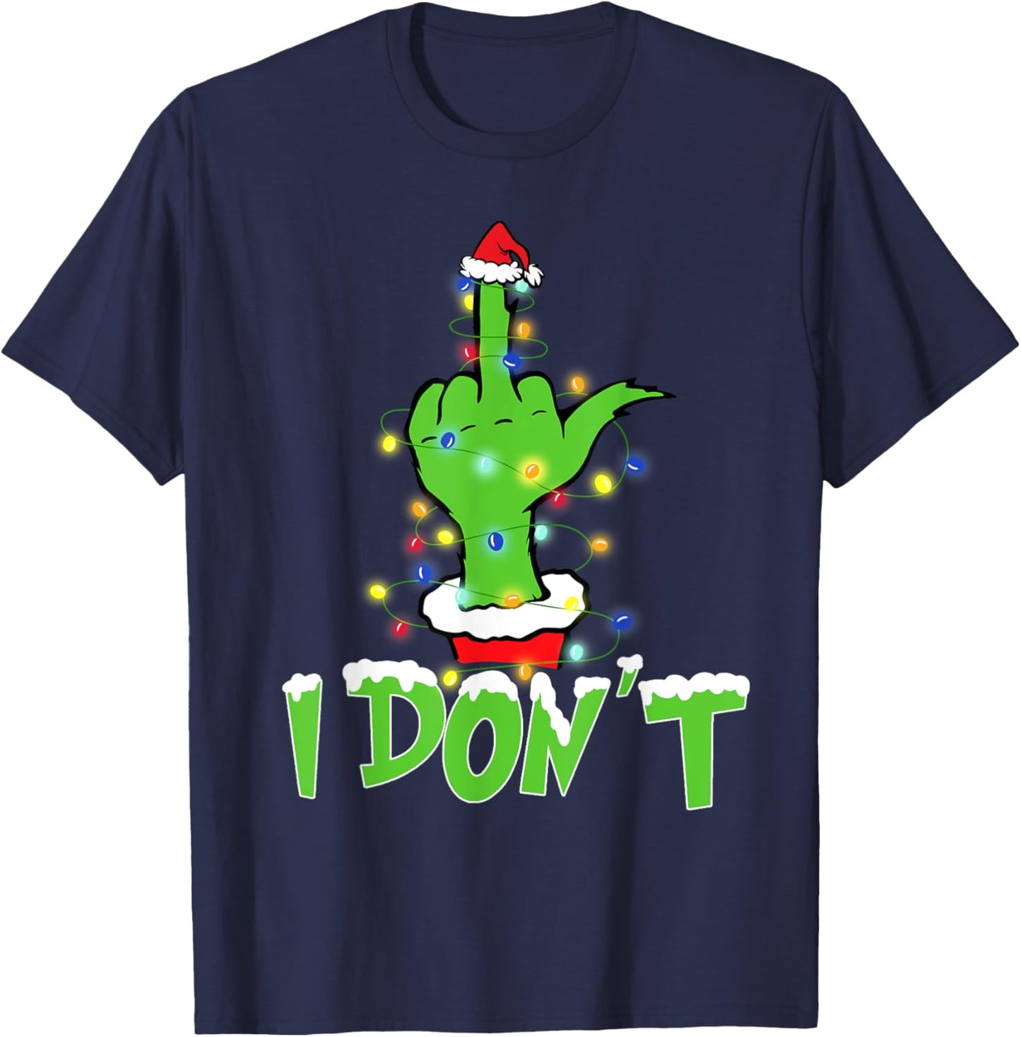 I Love Matching Christmas Shirts I Don't Xmas Lights Couples T-Shirt - T-Shirt | Navy