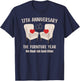 17th Wedding Anniversary Furniture Anniversary Traditional T-Shirt - T-Shirt | Navy