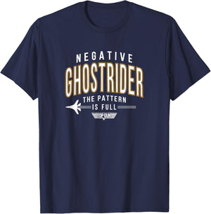 Top Gun Negative Ghostrider Pattern is Full Text T-Shirt - T-Shirt | Navy