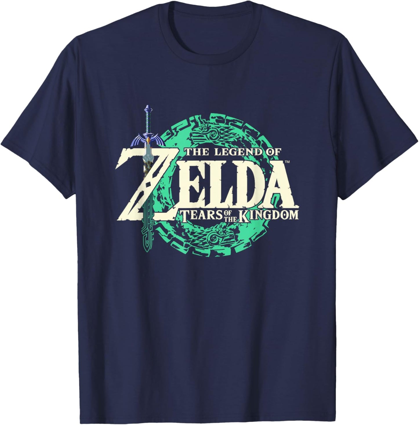 The Legend of Zelda Tears of the Kingdom Hyrule Front & Back T-Shirt - T-Shirt | Navy