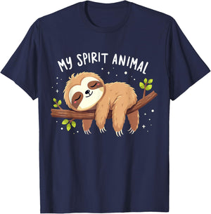 My Spirit Animal Sloth Lazy T-Shirt - T-Shirt | Navy