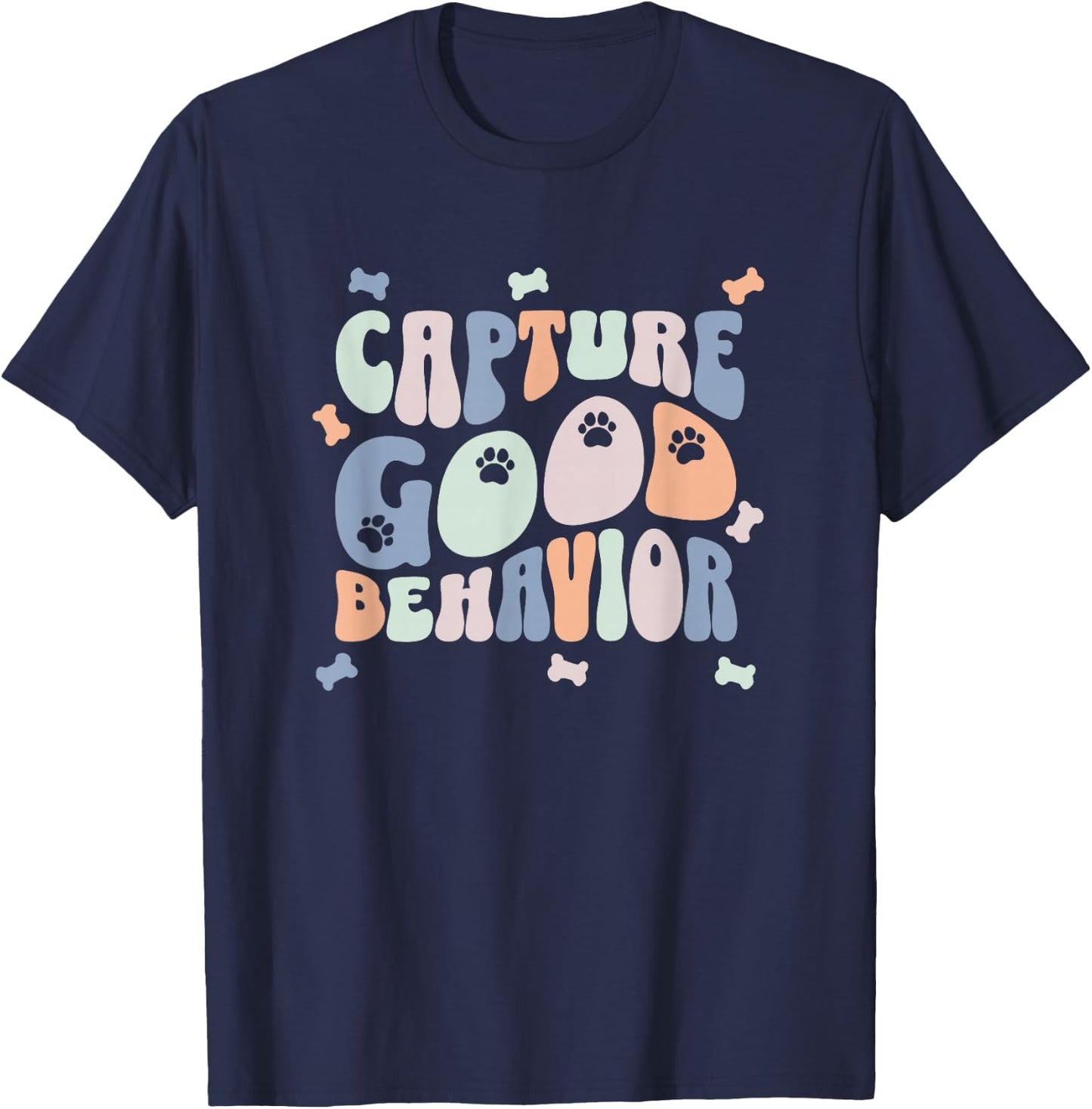 Dog Trainer Gift, Positive Dog Training Staff T-Shirt - T-Shirt | Navy