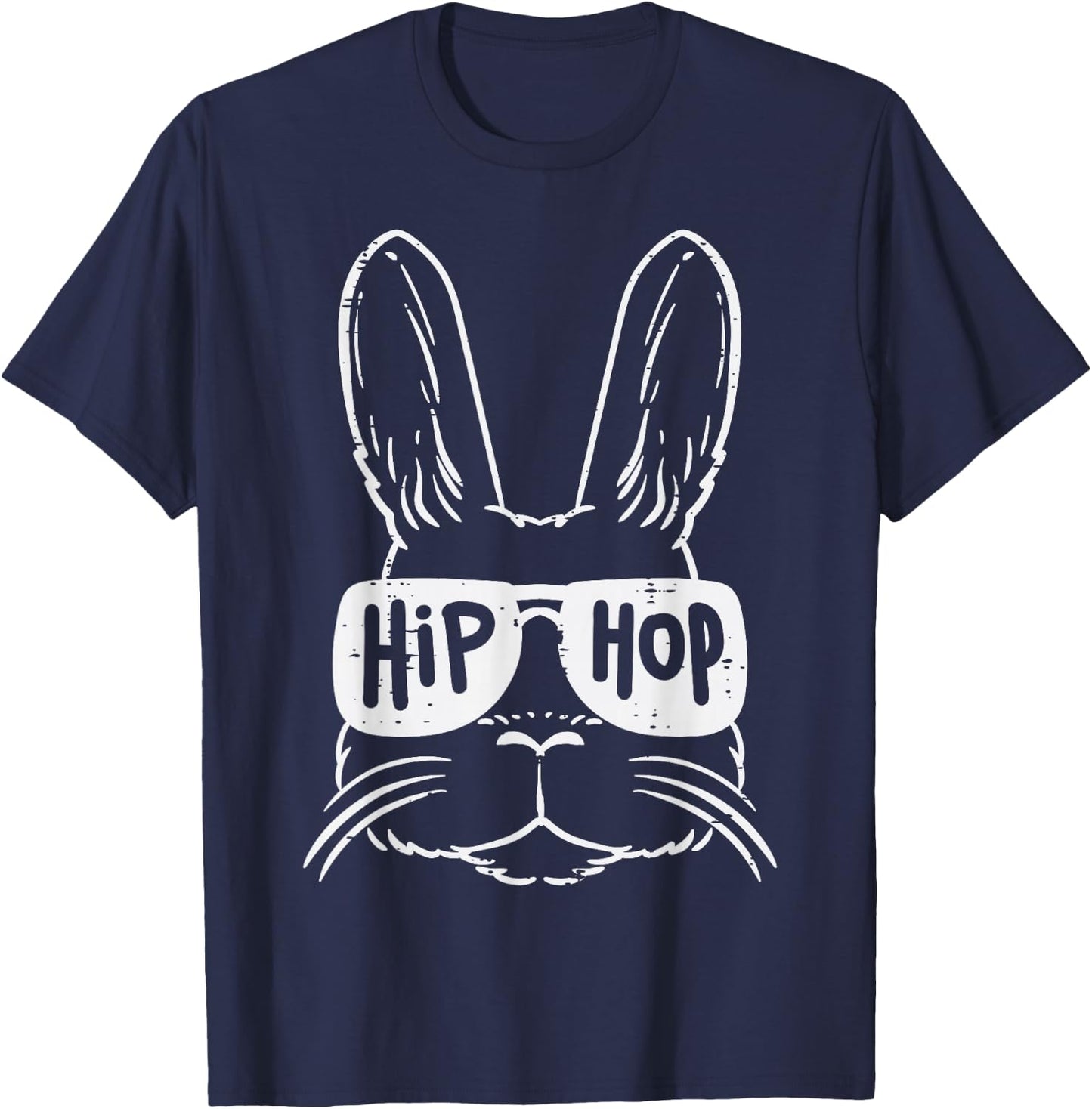 Easter Bunny Sunglasses Hip Hop Cool Rabbit Kids Women Men T-Shirt - T-Shirt | Navy