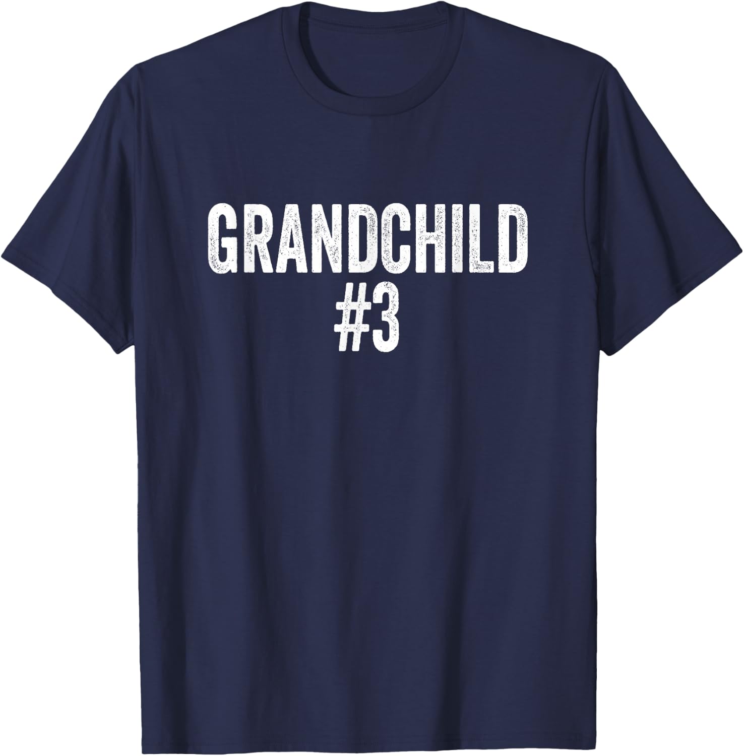 Number 3 Grandchild T-Shirt - T-Shirt | Navy