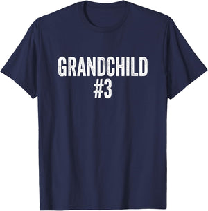 Number 3 Grandchild T-Shirt - T-Shirt | Navy