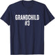 Number 3 Grandchild T-Shirt - T-Shirt | Navy