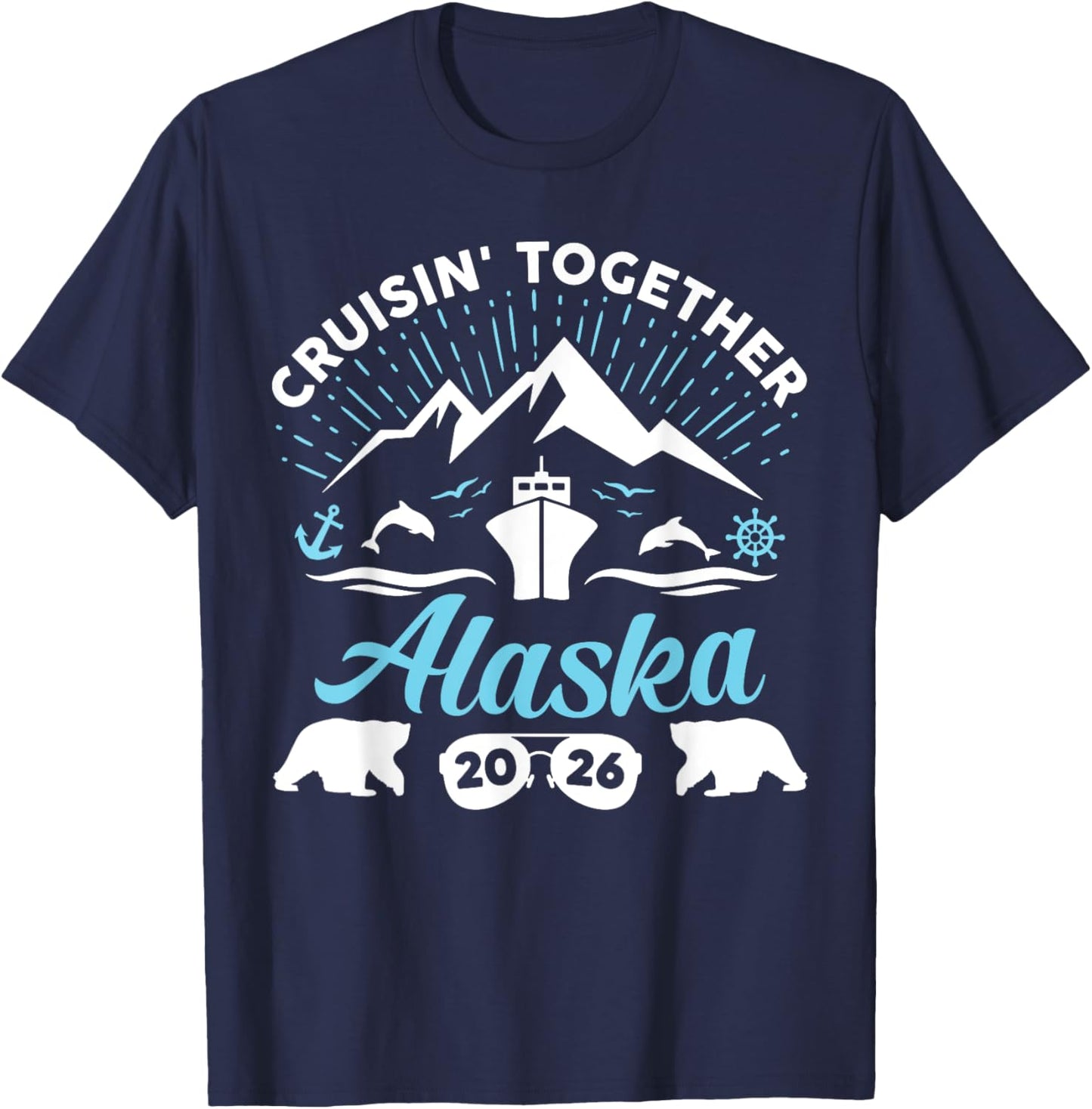 Alaska Cruise 2026 Family Summer Vacation Travel Matching T-Shirt - T-Shirt | Navy