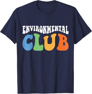 Men Women Boys Girls Funny Retro School Environmental Club T-Shirt - T-Shirt | Navy