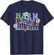 Retro Flower Harm Reduction Healthcare Overdose Awareness T-Shirt - T-Shirt | Navy