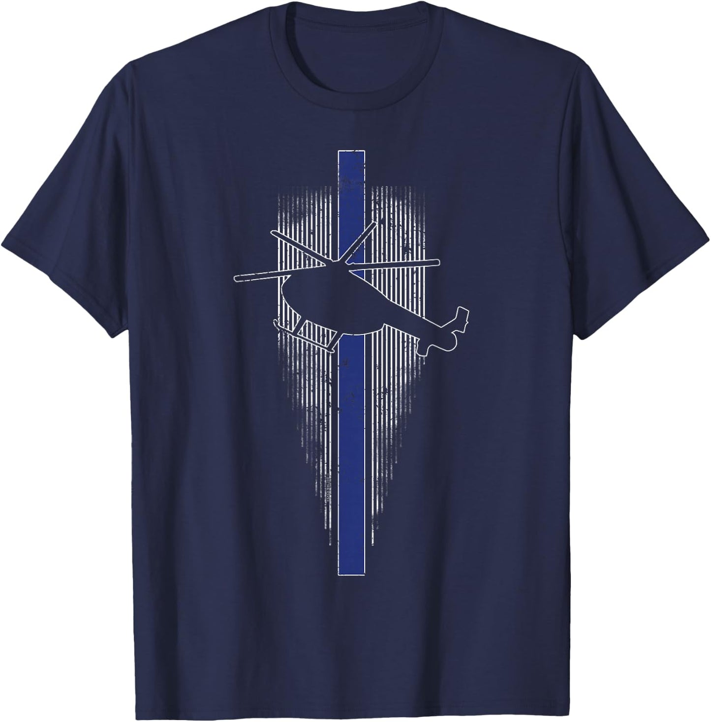 Police Aviation Police Aviator Helicopter Pilot Shirt T-Shirt - T-Shirt | Navy